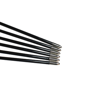 Flèches en fibre de verre noires de 73,7 cm avec tête métallique, accessoires de tir à l'arc durables, flèches avec queue <span class=keywords><strong>bleue</strong></span> pour l'activité de tir à l'arc - Product Image 4