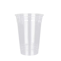 Gobelets en plastique transparent pour boissons froides, gobelets en plastique jetables pour thé au citron, Thanksgiving, Noël