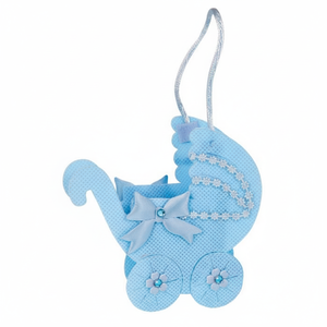 FAVOR Tessuto per passeggino azzurro chiaro, elegante decorazione per neonati e bambini - Product Image 2