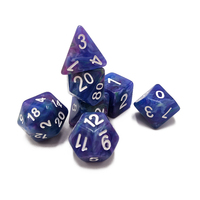 Ensemble de 7 dés de couleur nacrée, ensemble de 7 dés polyédriques nacrés pour jeux de rôle