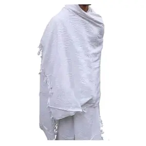 中国制造100% 涤纶白色Ihram Umrah哈吉毛巾Colth无纺布袋哈吉毛巾