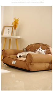 Herstelleranfertigung Modernes Luxuriöses Einfarbiges Waschbares Weiches Katzen- und Hundesofa-Bett - Product Image 2