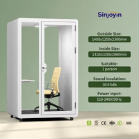 Cabines de travail insonorisées modulaires pour 2 personnes, mobilier de bureau acoustique pour bureau, école, bibliothèque
