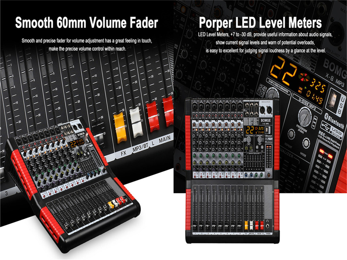 Bmg X-12 12-channel Digital Audio Mixer With Bt & 24 Dsp Effects