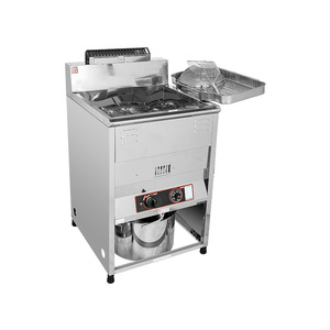 Friteuse à gaz verticale commerciale en acier inoxydable grande capacité pour les magasins de poulet frit et les stands de marché nocturne - Product Image 1