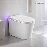 WC intelligent à siphon électrique avec bidet intégré, siège chauffant, ouverture silencieuse du couvercle et télécommande
