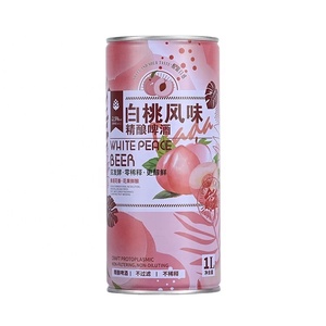 OEM personalizado China JINBOSHI marcas melocotón blanco piña ciruela fruta miel sabor trigo cerveza bebidas 330ml 500ml 1000ml 2.5% vol - Product Image 1