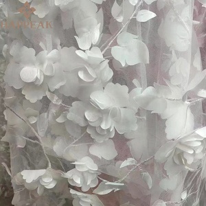 Happeak Chất lượng cao 3D hoa thêu vải tuyn lưới vải ren thêu vải cho Ăn mặc - Product Image 2