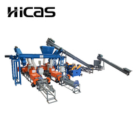 Ligne de production de blocs de sciure de bois semi-automatique HICAS avec broyeur de bois et presse à blocs de palettes