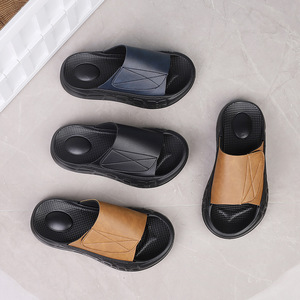 Sandalias de Verano 2025 para Hombre, de Cuero, Punta Abierta, Transpirables, Antideslizantes, con Suela Gruesa de <span class=keywords><strong>EVA</strong></span>, Casuales, para Deportes al Aire Libre - Product Image 4