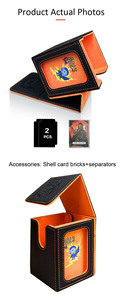 Premium PU Leather Commander Card Deck Box with Clear Window for MTG EDH, Yu-<strong>Gi</strong>-Oh, One Piece TCG 100+ Card Storage Case - Product Image 5