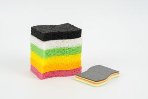 Éponge de nettoyage en pâte de bois composite double face de type S, épaisse et durable, en gros - Product Image 5