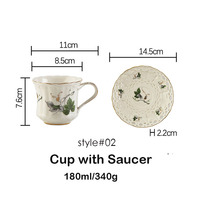 Tasse en porcelaine d'os en céramique de Style moderne de luxe Offre Spéciale et ensemble de café de théière pour la cuisine et le salon