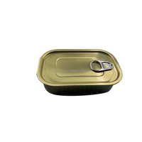 Boîte de conserve rectangulaire vide en aluminium 85g 105g 125g pour emballage de thon sardine avec couvercles faciles à ouvrir #311
