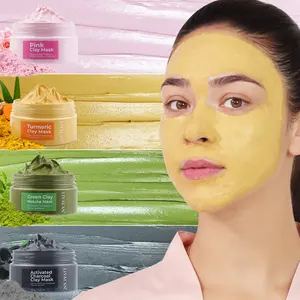 Private Label Beauty Face Mask estratto vegetale vegano purificante sbiancante idratante maschera facciale all'argilla per la cura della pelle