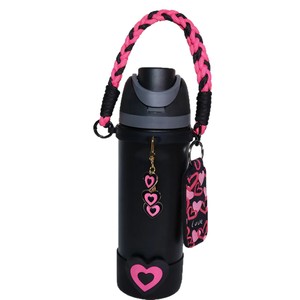 Heart Shaped Water Bottle <b>Accessory</b> Set Silicone Handle Cup Sleeve Pendant Reusable <b>Drinkware</b> Decor Cute Style - Product Image 5