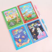4 Libros Mágicos de Agua, Juguetes Educativos para Niños, Libros para Colorear con Agua, Libros de Dibujo Mágicos
