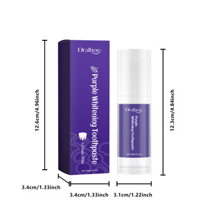 Correcteur de couleur Oralhoe pour éliminer les taches dentaires chez l'homme et la femme, améliorez votre sourire avec du <span class=keywords><strong>dentifrice</strong></span> blanchissant <span class=keywords><strong>violet</strong></span> - Product Image 1