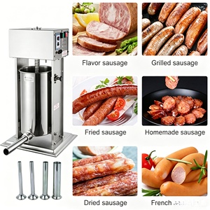 Vertikale 30L 4-Röhren Lebensmittelgeeignete Elektrische Wurstfüllmaschine mit 180KG/H Kapazität für Wurst-, <span class=keywords><strong>Salami</strong></span>- und Bratwurstproduktion - Product Image 2