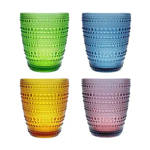 Óculos de vidro colorido, copo de vidro para beber