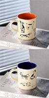 Tasse à eau en céramique HY7 avec motif mignon de chien et de chat, grande capacité 420 ml, tasse à café, logo personnalisé, tasse en céramique, tasse à café réutilisable pour le bureau