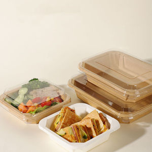 Disposable Container Salad Kraft <b>Paper</b> <b>Bowl</b> With Lid Octagonal <b>Paper</b> <b>Bowl</b> Food Container for Salad Kraft <b>Paper</b> Lunch Box - Product Image 1