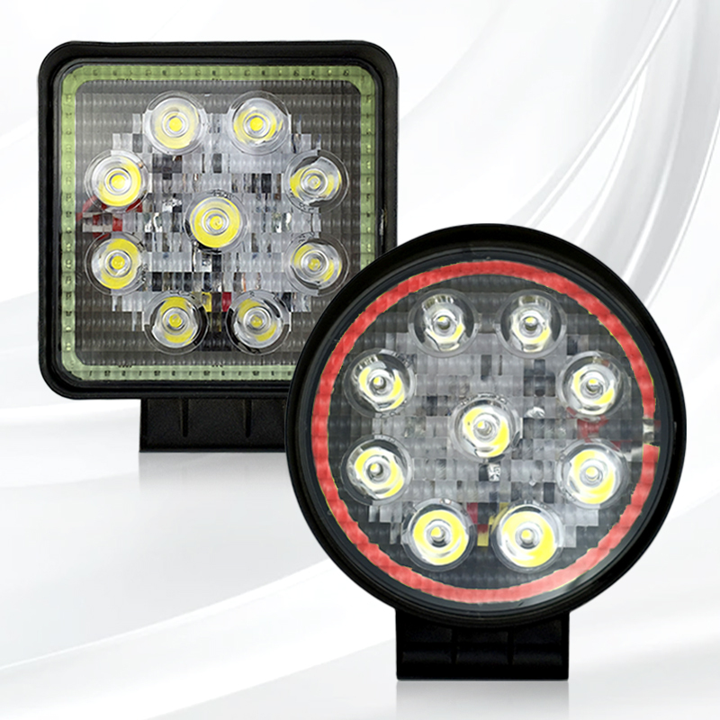 4-Inch 27W LED Round Square Spot Work Light Combo Flood Driving Fog Lamp For Truck SUV 4WD 4x4 led bar offroad ATV Jeep Tractor