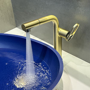 Grifo Moderno para Lavabo con Caño Extraíble, <span class=keywords><strong>Flujo</strong></span> de Agua Giratorio hacia Arriba, Núcleo de Válvula de Cerámica, Montado en Cubierta, Monomando - Product Image 5