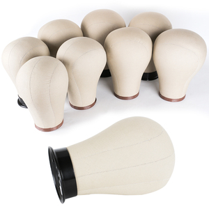 Leeons 24 23 22 21 Inch Cork Canvas Block <strong>Head</strong> Mannequin <strong>Head</strong> Display <strong>Styling</strong> Wig <strong>Head</strong> With Mount Hole - Product Image 1
