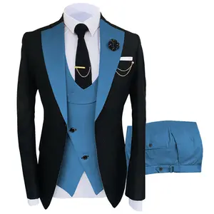 Exclusive 3Piece Men s Suit Set Slim Fit Business Tuxedo for Wedding and Formal Events