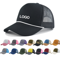 Casquette de baseball en maille respirante à séchage rapide de haute qualité - Noir uni avec accents blancs, protection solaire et respirabilité