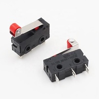 KW12-3 AC 250V 5A très sensible SPDT 1NO 1NC Micro interrupteur 2/3 broches interrupteur de fin de course avec bras de tige de rouleau