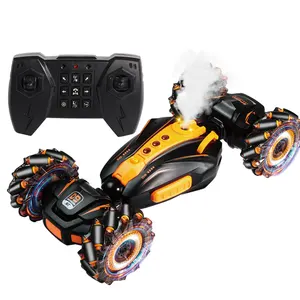 manufacturer 2.4g Double sided stunt car with 360 rotation and rolling high-speed car lights, kid's remote control car toys