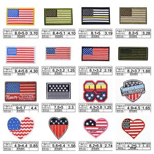 사랑 미국 플래그 스타 하트 7 월 4 일 자수 패치 옷 모자 패치에 사용자 정의 미국 독립 자수 철 - Product Image 5