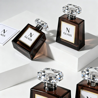 Envases de Perfume Cuadrados Transparentes de 30ml 50ml 100ml, Botellas de Vidrio con Pulverizador Fino, Impresión Serigrafiada, Venta al Por Mayor