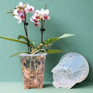 Maceta Moderna Transparente para Orquídeas, de Plástico, con Columna de Aire, 4 Pulgadas de Diámetro, para Phalaenopsis, Transpirable, para Centros Comerciales y Hogar - Product Image 3
