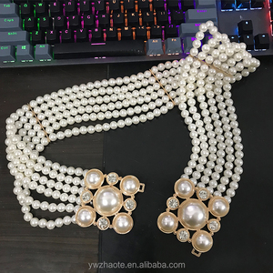 Thời trang đính cườm thắt lưng cho phụ nữ đàn hồi eo con dấu với ngọc trai trang trí phụ kiện cao cấp cảm giác của phong cách - Product Image 6