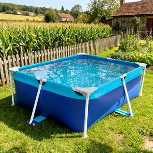 <span class=keywords><strong>Piscina</strong></span> Familiar Infantil de PVC, Resistente a los Rayos UV, Ecológica, Duradera, con Estructura de <span class=keywords><strong>Lona</strong></span> y Fácil Montaje - Product Image 2