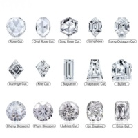 Pierres de Moissanite en vrac de qualité supérieure, formes personnalisées D VVS, taille fantaisie, couleur blanche, avec certificat