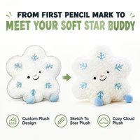 Coussin décoratif flocon de neige personnalisé, directement de l'usine, en peluche et coton ultra doux, unisexe, pour fêtes, OEM/ODM, marque privée, vente en gros