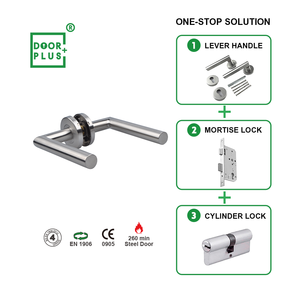 Doorplus phần cứng cửa xử lý thép không gỉ Lỗ mộng xử lý gỗ nội thất an ninh cửa xử lý với khóa - Product Image 5