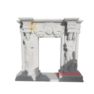 <span class=keywords><strong>Cheminée</strong></span> de <span class=keywords><strong>cheminée</strong></span> en marbre d'intérieur moderne et élégante Sculpture d'art en pierre hautement polie pour le salon décoratif autoportant - Product Image 4