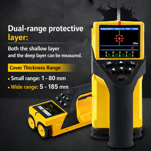 Handscanner für Betonbewehrung, Bewehrungslokalisierer & Abdeckungsdickenmessgerät 1-185 mm, Durchmesser 6-50 mm, USB-Übertragung, 200.000 Punkte - Product Image 4