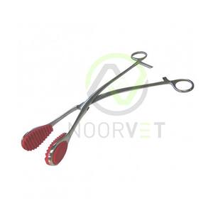 FÓRCEPS DE SUJECIÓN UTERINO Instrumento veterinario largo Acero inoxidable 28 cm Modelo estándar - Product Image 1