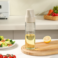 Bouteille d'huile en verre à ouverture et fermeture automatiques, sans gouttes, grande capacité, distributeur d'huile anti-fuite pour la cuisine et la cuisson (vente en gros)