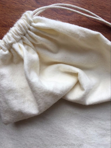 Good Quality Offwhite Beige Cotton Flannel Dust Bag for Shoe - Product Image 4