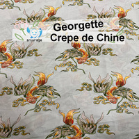 100% polyester satin tissu tissé crêpe et motif uni doux imprimé floral et mousseline de soie pour chemises costumes couvertures
