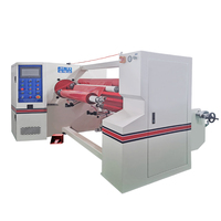 Máquina Rebobinadora Eléctrica Automática de Doble Eje para Cinta Adhesiva, 1300mm, Control PLC, Servomotor, para BOPP, Cinta de Enmascarar y Cajas de Alimentos