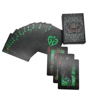 Cartes à jouer de poker professionnelles 310g, papier noir de qualité supérieure, designs personnalisés, finition brillante/mate, vernissage UV personnalisé