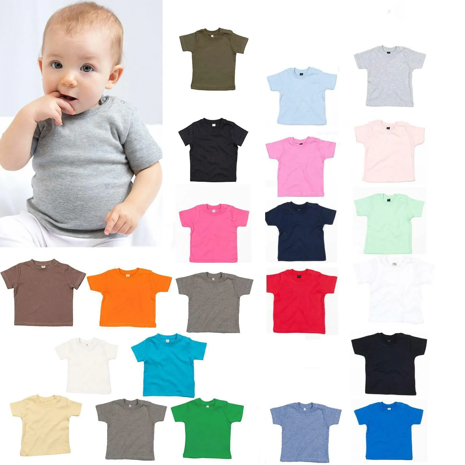 Custom 100% Cotton Toddler Baby T-shirts Custom T Shirt Printing Manufactures